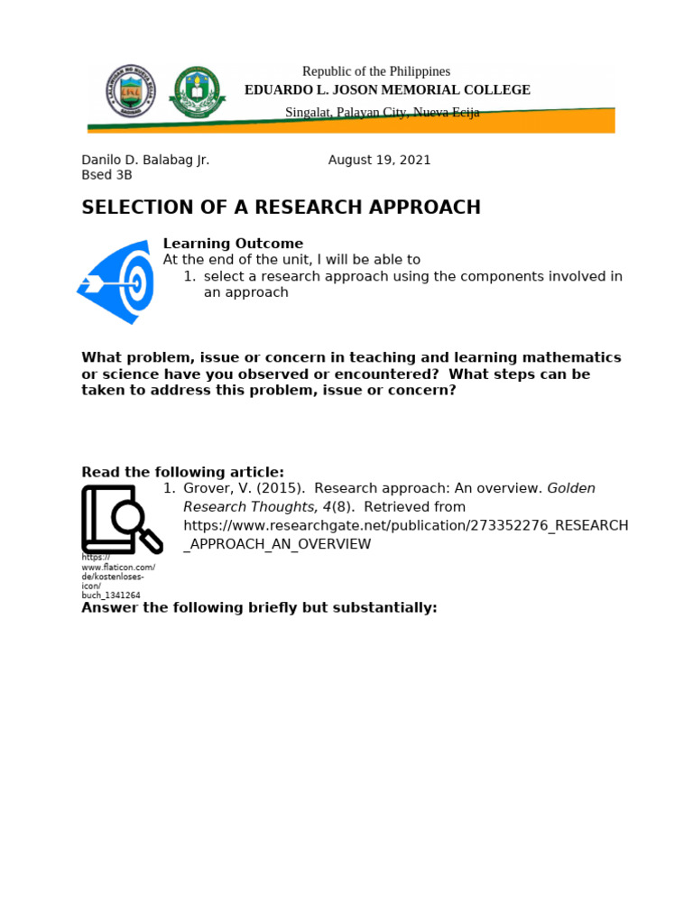 Selecting a Research Approach | PDF | Qualitative Research ...