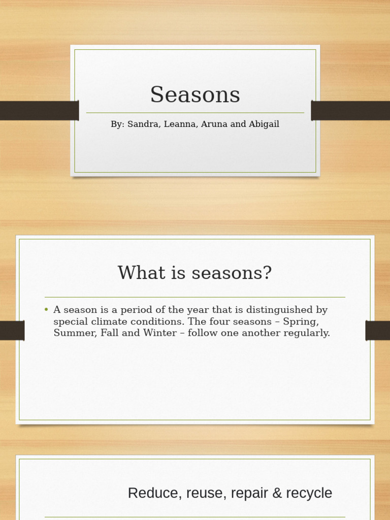 Understanding Seasons and Climate Change | PDF