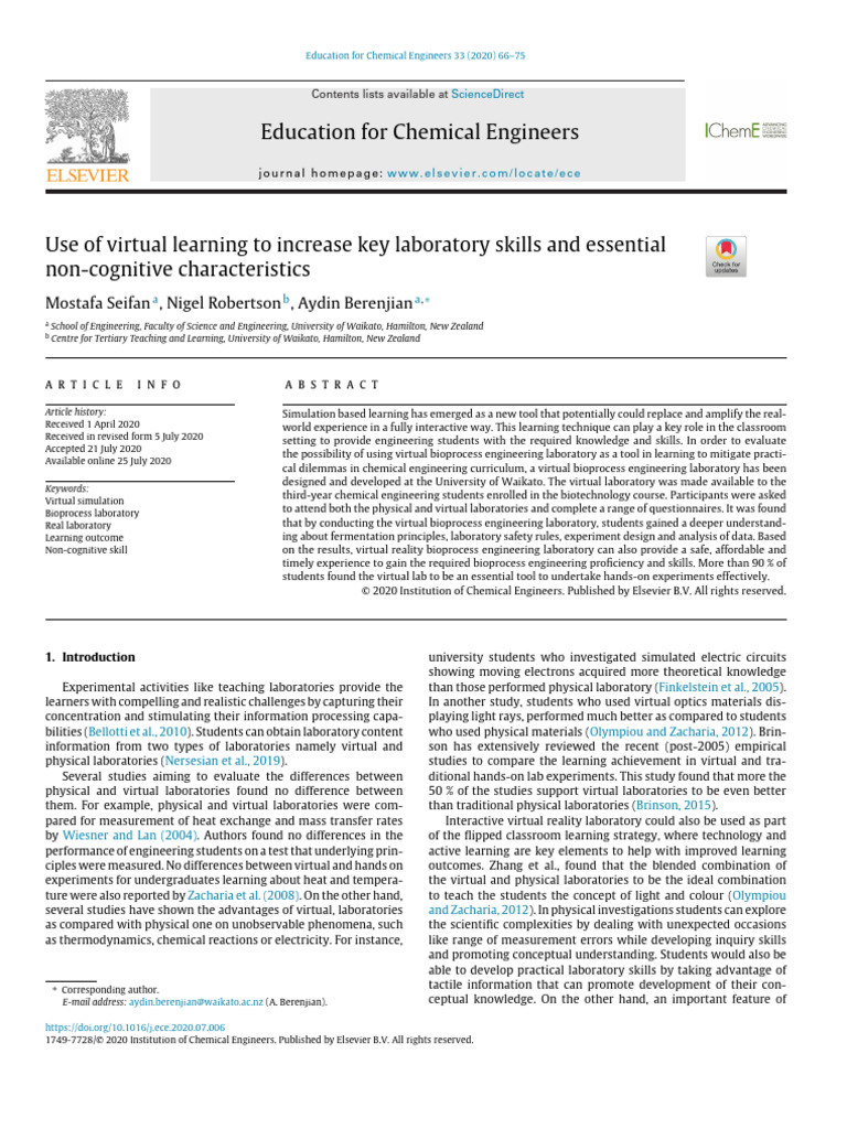Virtual Labs Enhance Chemical Engineering Skills | PDF | Simulation ...