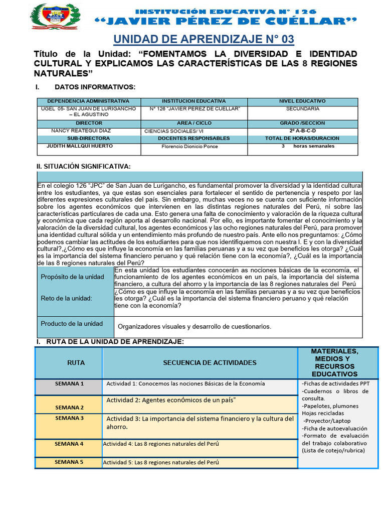 3ra Unidad de CC - SS. 2°abcd | PDF | Aprendizaje | Economias