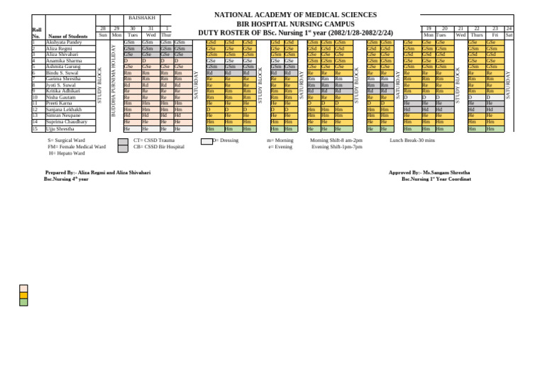 Final Roster of Student Teacher | PDF