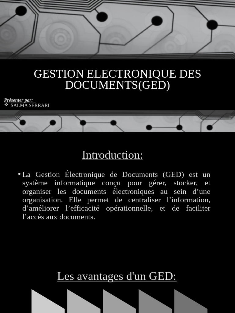 Avantages et inconvénients de la GED | PDF | Gestion informatique ...