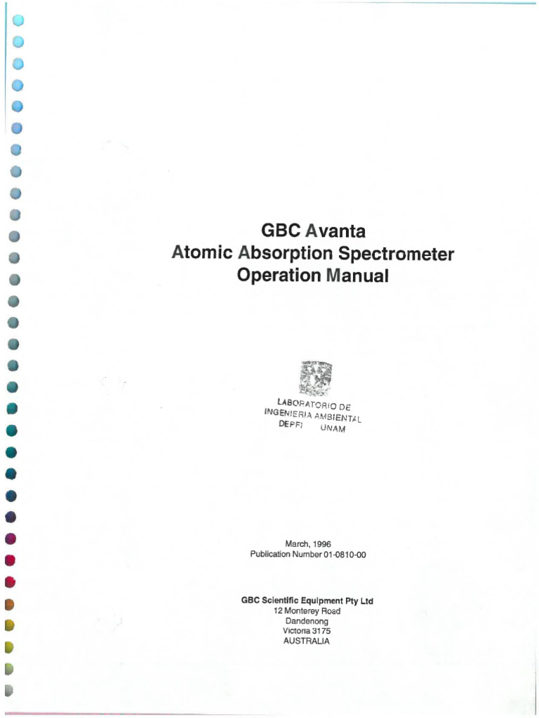 Atomic Absorption Spectometer | PDF