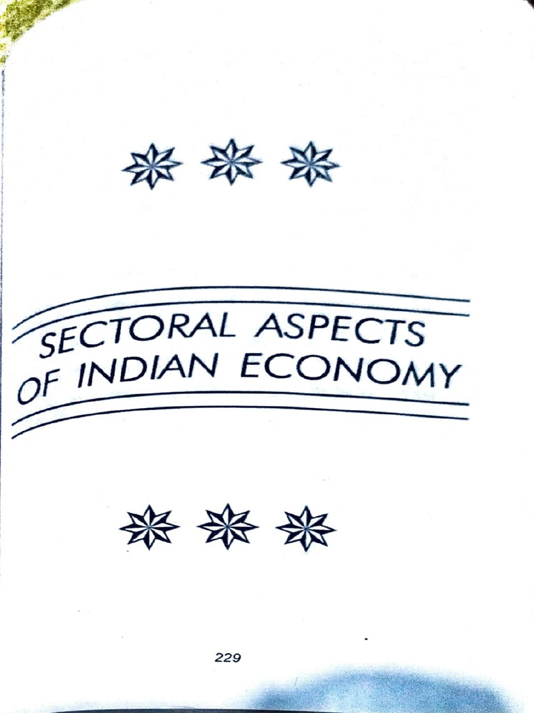 Sectoral Aspects of Indian Economy | PDF | Economic Inequality ...
