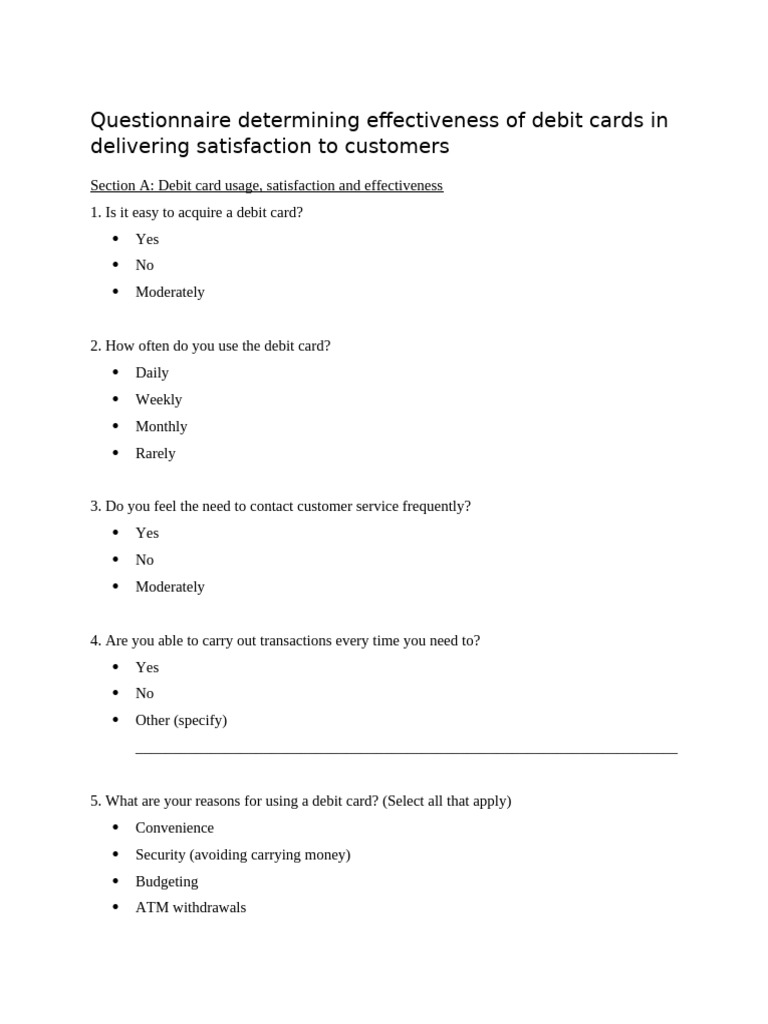 Ms0183 Takondwa Msosa Questionnaire | PDF | Debit Card | Automated ...