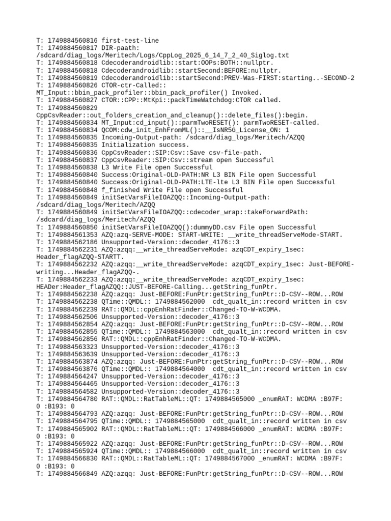 Diagnostic Log Analysis for Meritech | PDF | Computer File Formats ...