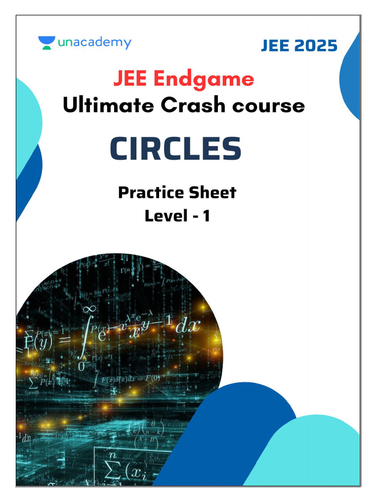JEE Crash Course: Circle Equations | PDF | Circle | Analytic Geometry