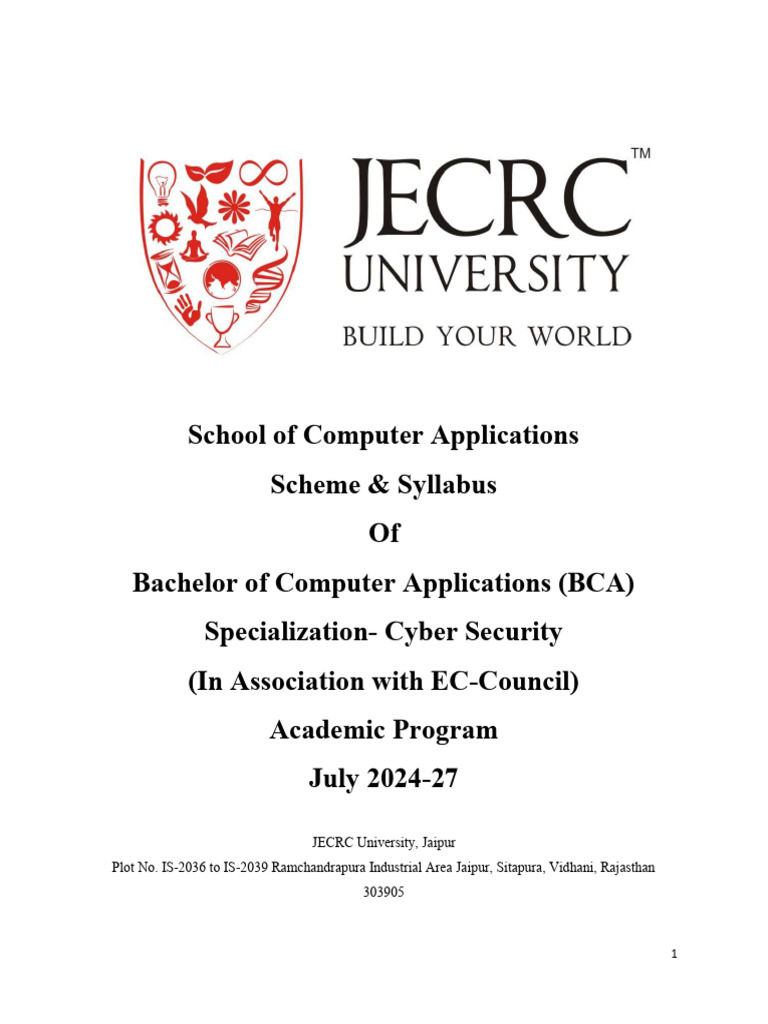 BCA Cyber Security Syllabus 2024-27 | PDF | Analytics | Data Science
