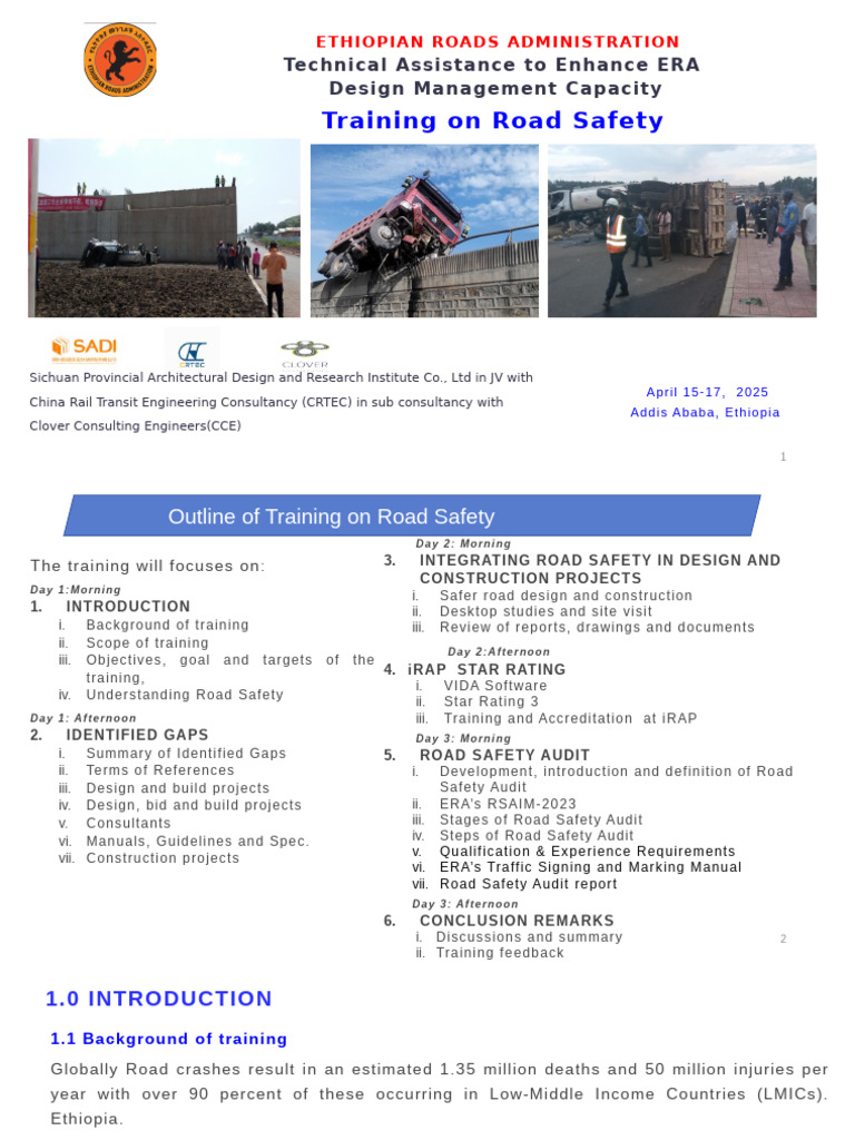 Road Safety Training for Ethiopian Engineers | PDF | Traffic Collision ...