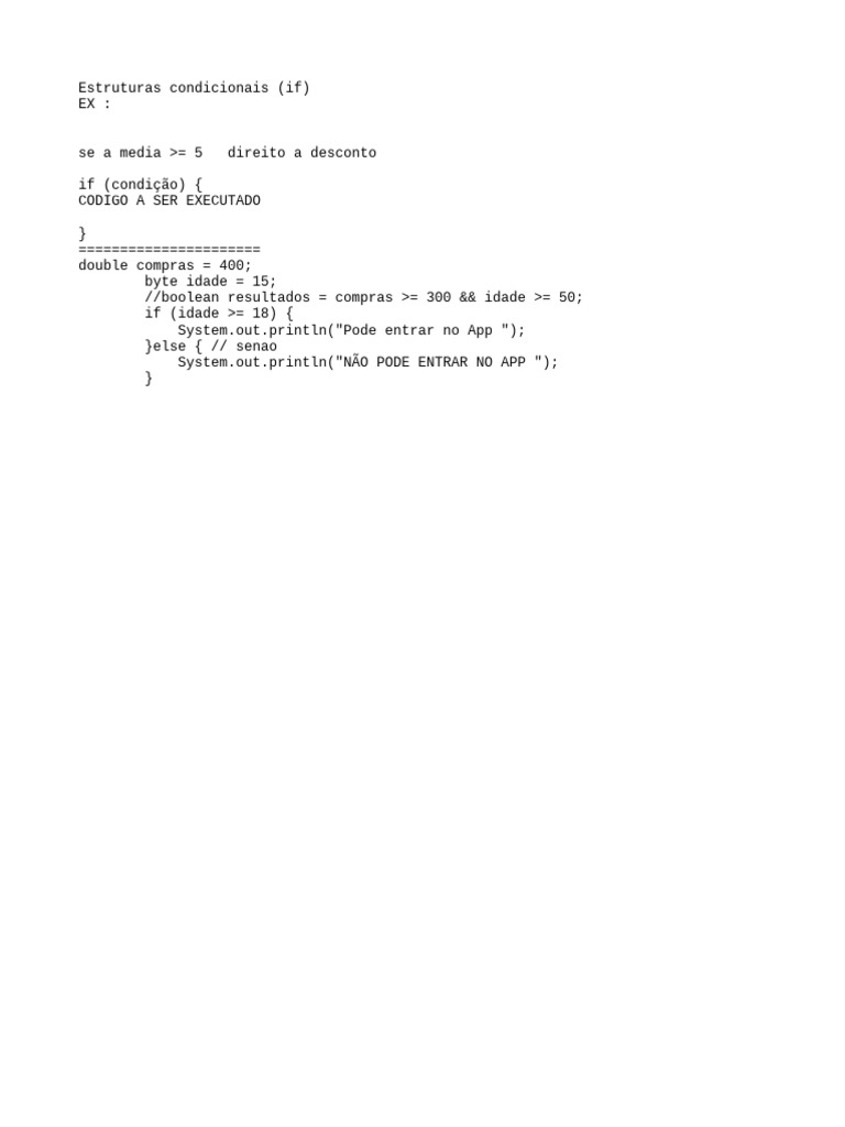 Estruturas Condicionais em Programação | PDF