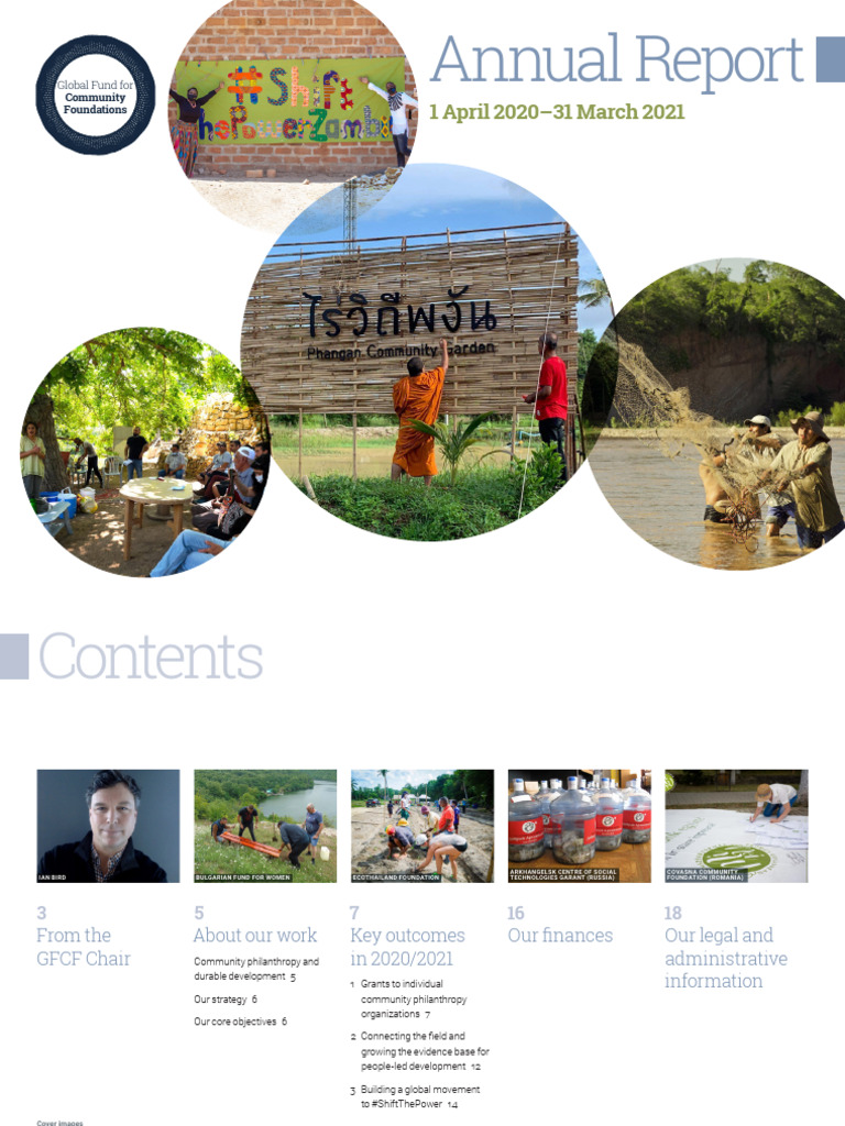 GFCF AnnualReport 2020-2021 | PDF | Philanthropy | Grant (Money)