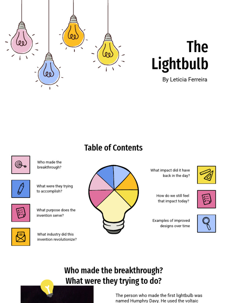 Light Bulb Infographics by Slidesgo | PDF | Electricity | Electrical ...