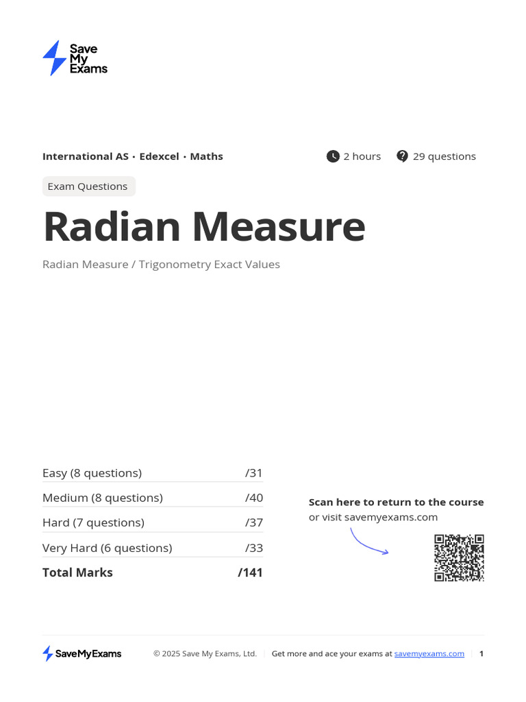 Radian Measure J5n4bsT6rBmQmjfk | PDF | Area | Circle