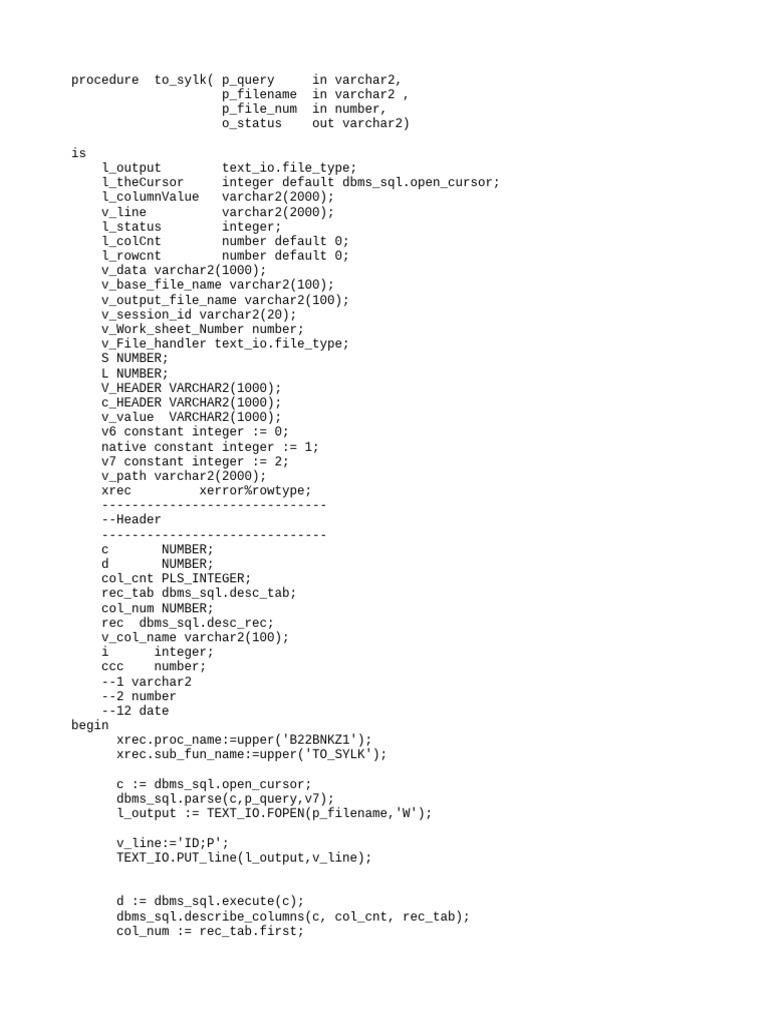 SYLK File Generation Procedure | PDF | Computer Programming