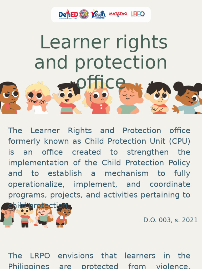 Learner Rights and Protection Office Overview | PDF