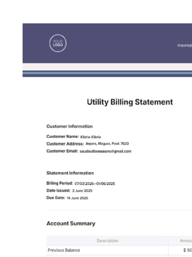 Current Bill | PDF