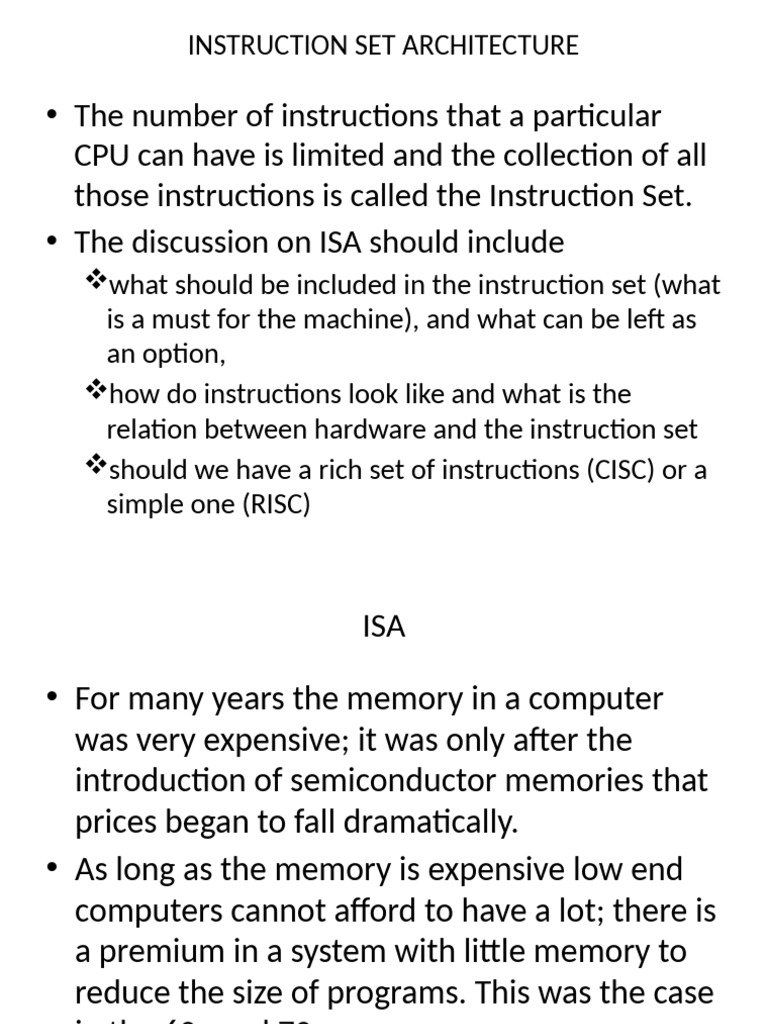 Understanding Instruction Set Architecture | PDF | Computer Data ...