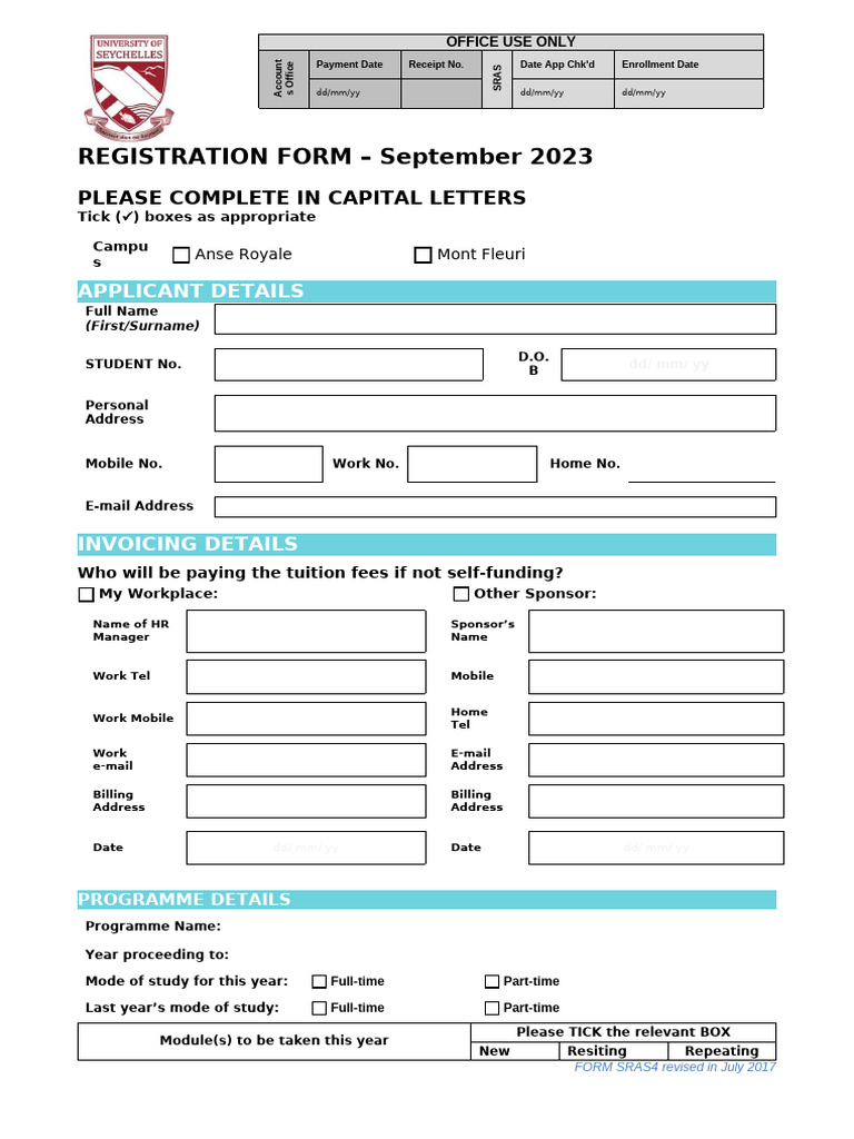 UniSey Continuing Registration Form | PDF | Chess Theory | Chess