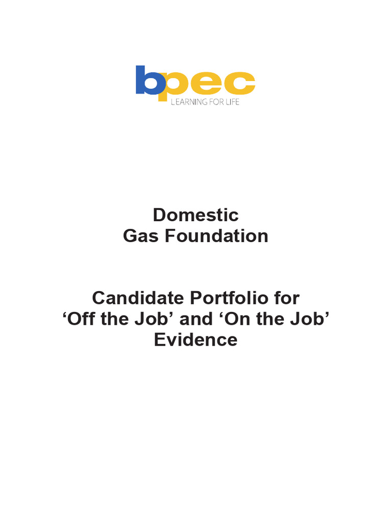 Gas Foundation Course Portfolio Guide | PDF | Pipe (Fluid Conveyance ...