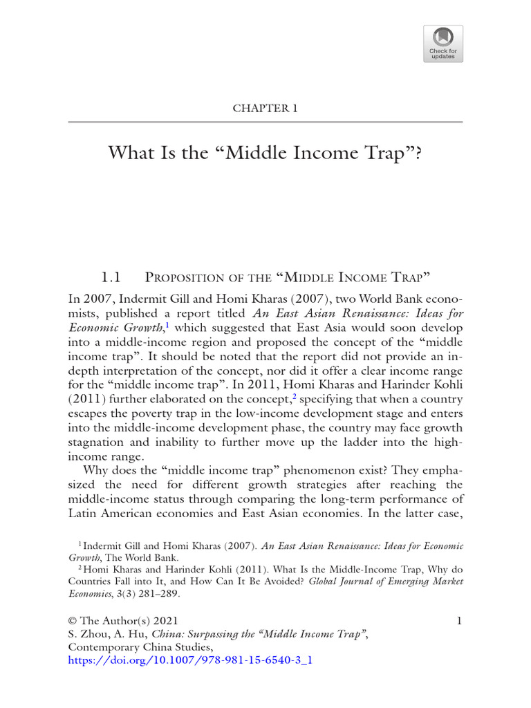 Understanding the Middle Income Trap | PDF | Economic Growth ...