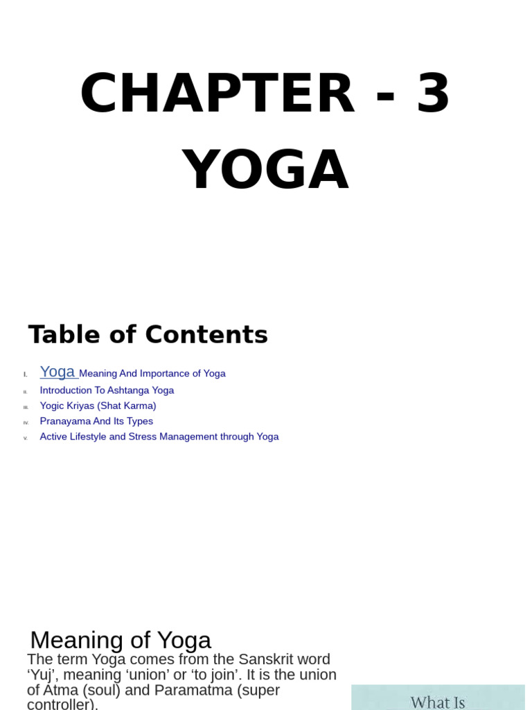 Overview of Yoga Practices and Benefits | PDF | Yoga | Asana