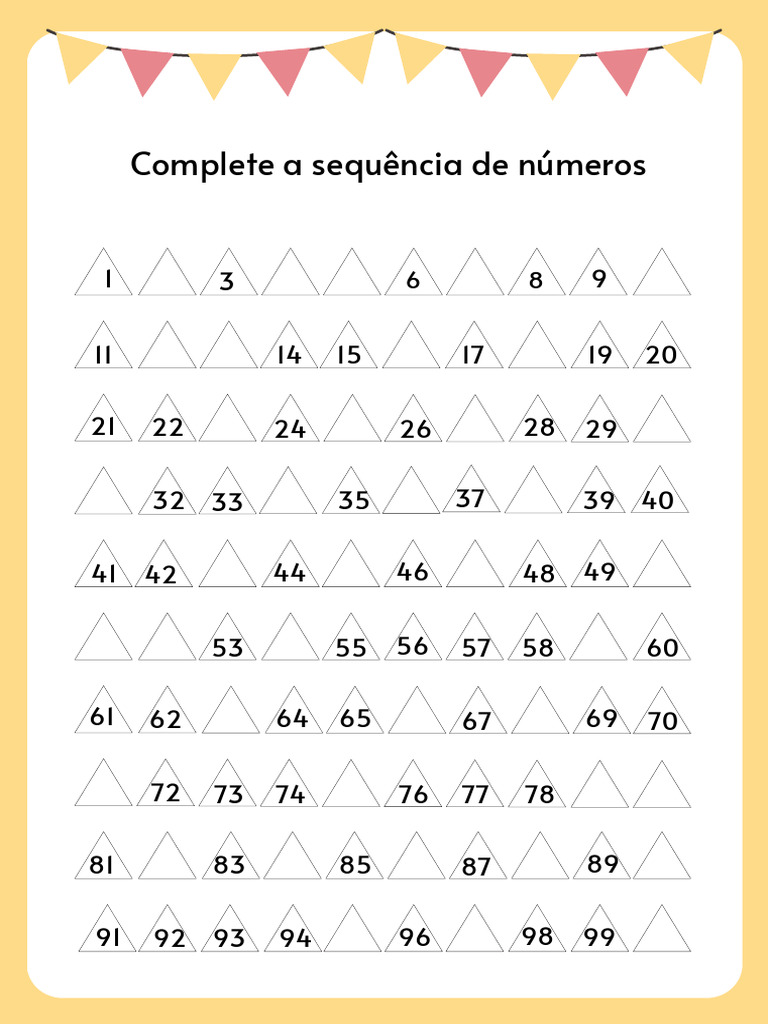 Complete A Sequência de Números | PDF