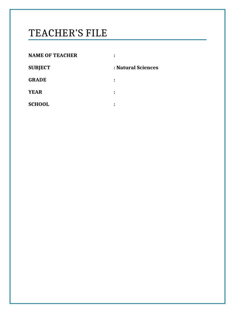 Natural Sciences File and Master File | PDF