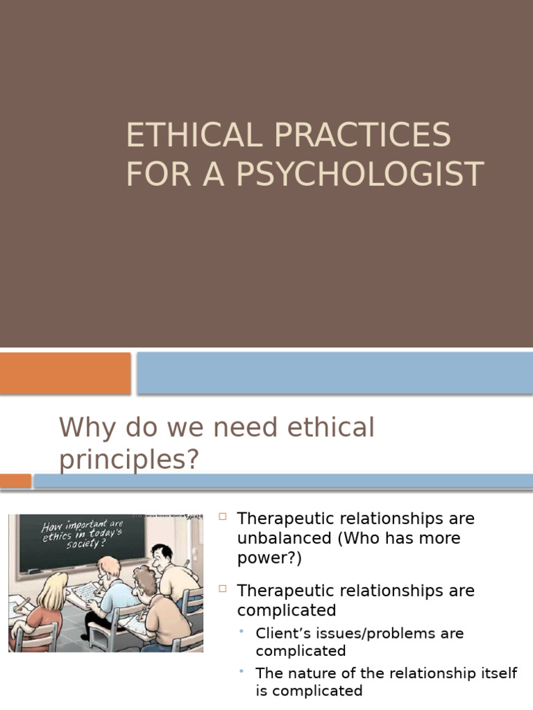 Ethical Guidelines for Psychologists | PDF | Counseling Psychology ...