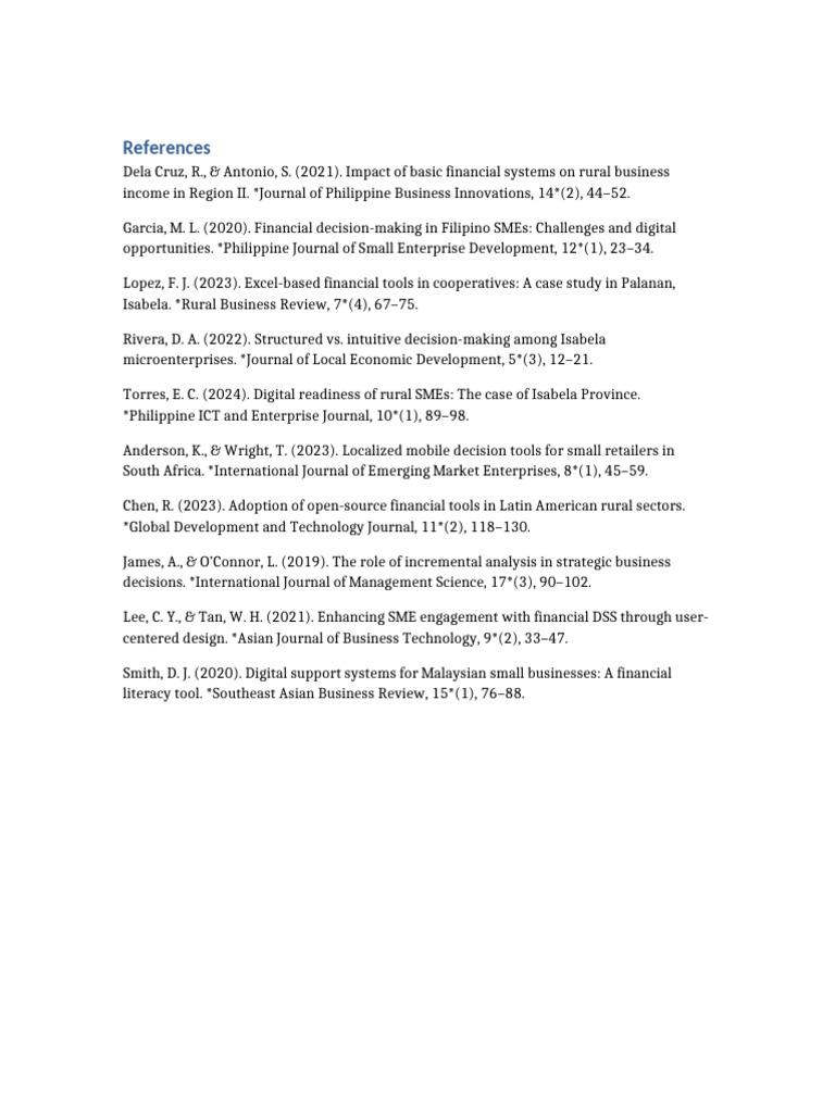 Apa References Capstone Project Pdf