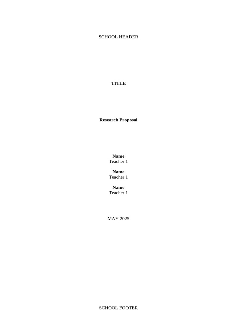 Research-Proposal-Template-and-Annexes-School | PDF