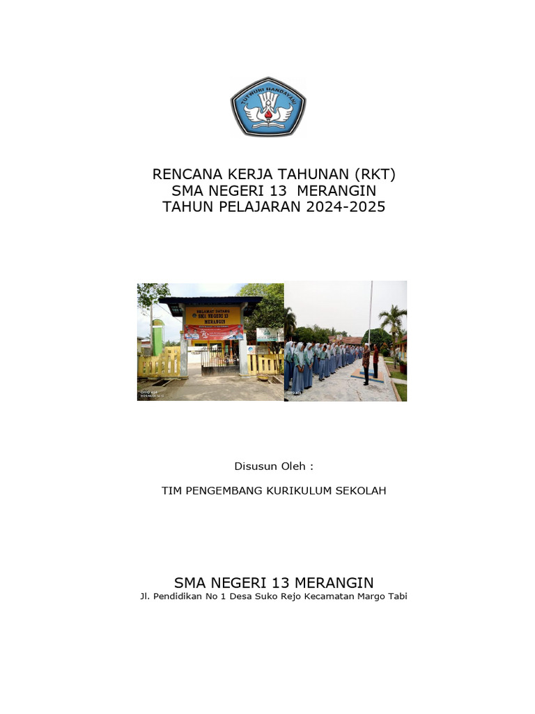 RKT SMA Negeri 13 Merangin 2024-2025 | PDF