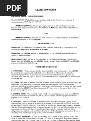 Lease Contract