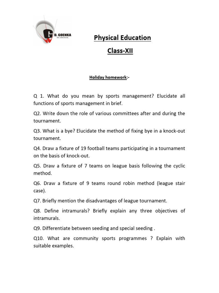 Sports Management and Tournament Structures | PDF