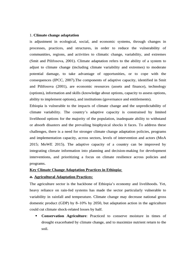 Literature Review Climate Change Adaptation, Mitigation and Resilience ...