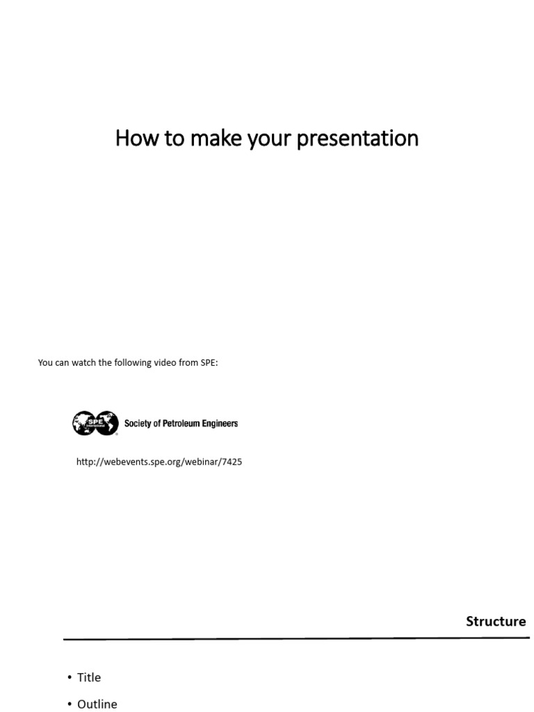 Effective Presentation Structure Guide | PDF | Methodology