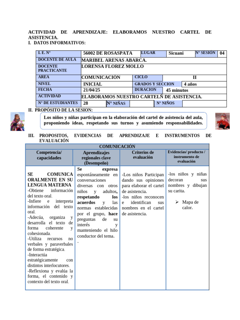 Cartel de Asistencia en Aula Inicial | PDF | Maestros | Aprendizaje