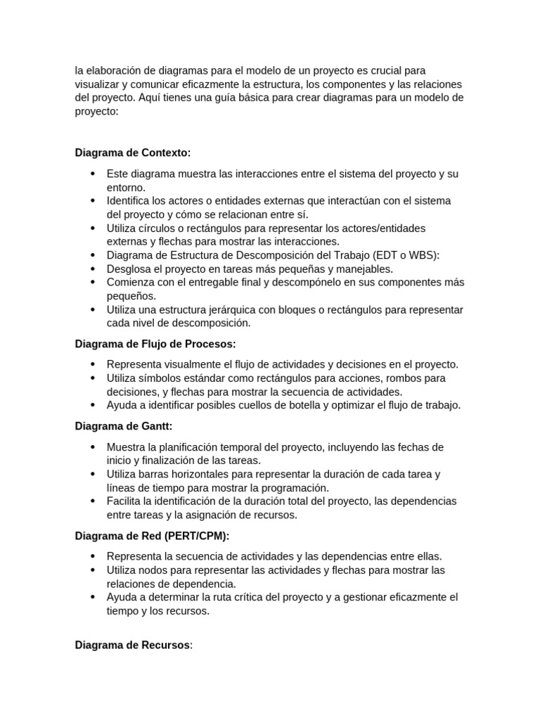 Guía para Diagramas de Proyectos | PDF