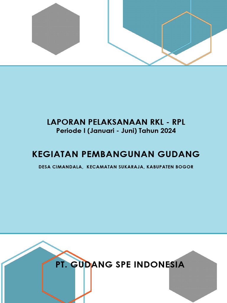 Laporan RKL-RPL Pembangunan Gudang 2024 | PDF