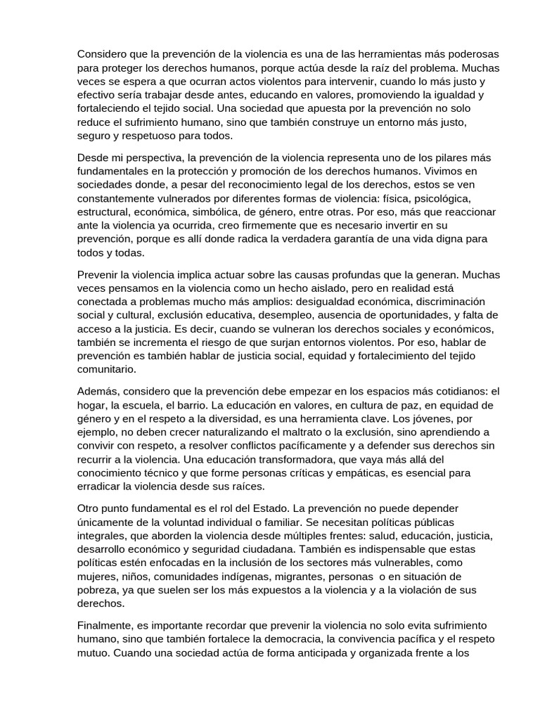 Prevención de la Violencia y DDHH | PDF | Violencia | Derechos humanos