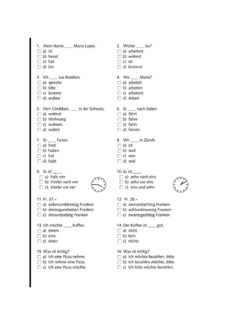 Final Test A1 Full | PDF