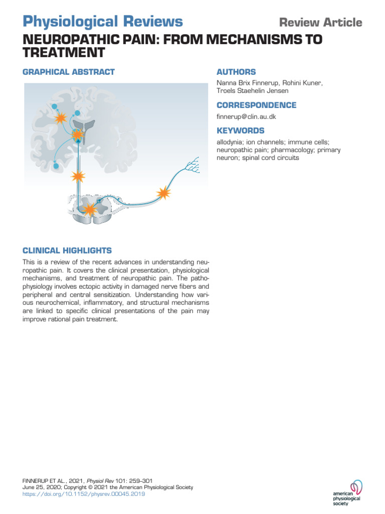 Advances in Neuropathic Pain Treatment | PDF | Pain | Peripheral Neuropathy