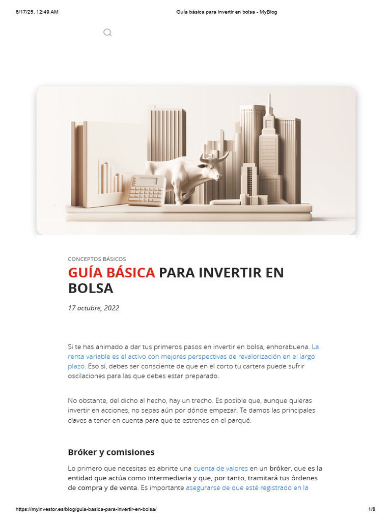 Guía Básica para Invertir en Bolsa - MyBlog | PDF | Portafolio ...