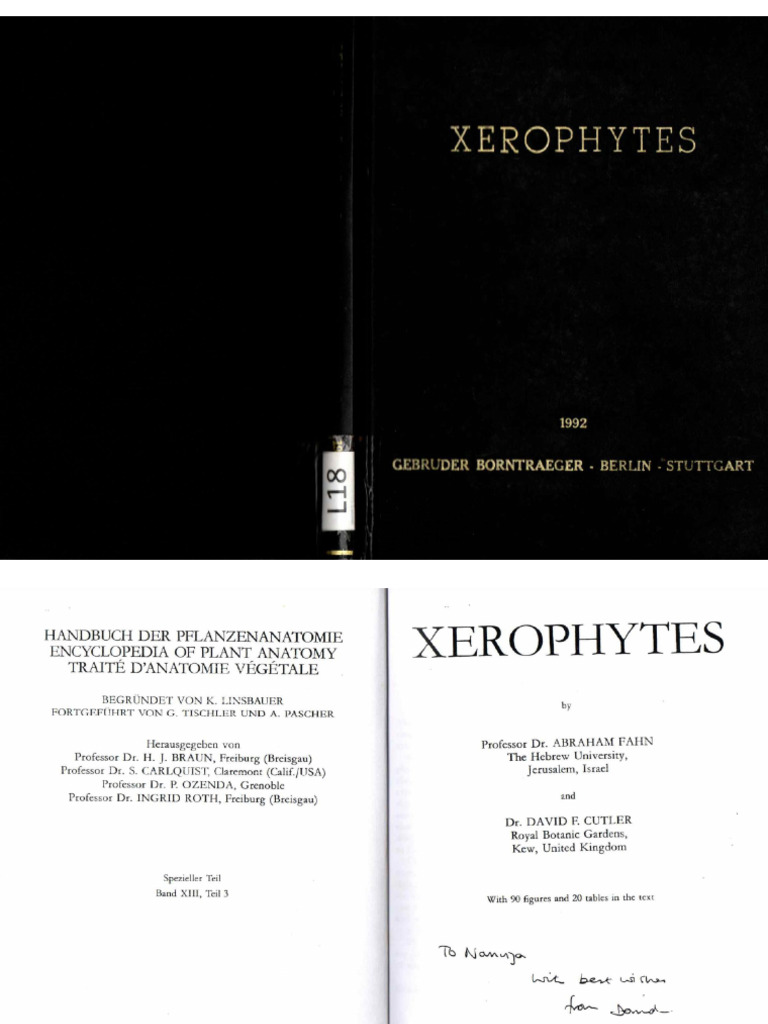 Fahn & Cutler 1992. Xerophytes | PDF