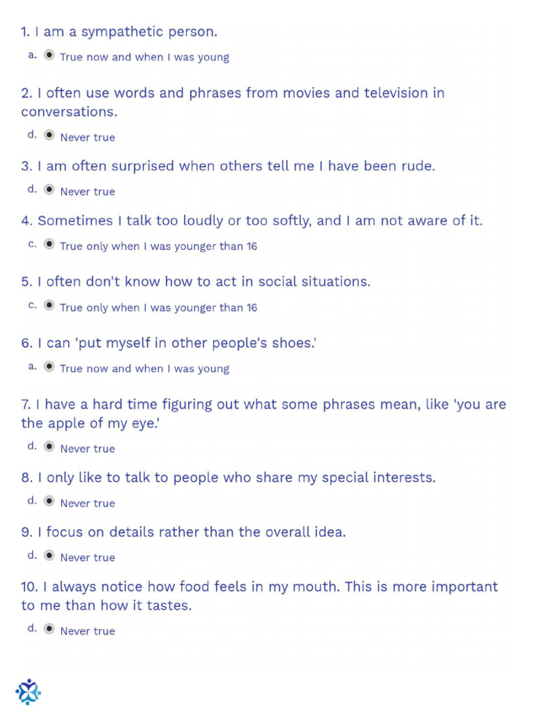 RAADS-R Autism Assessment Tool | PDF