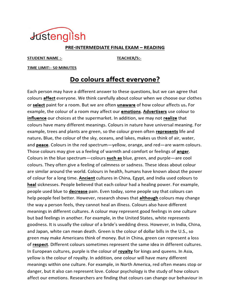 Effects of Colors on Emotions and Culture | PDF | Color | Feeling