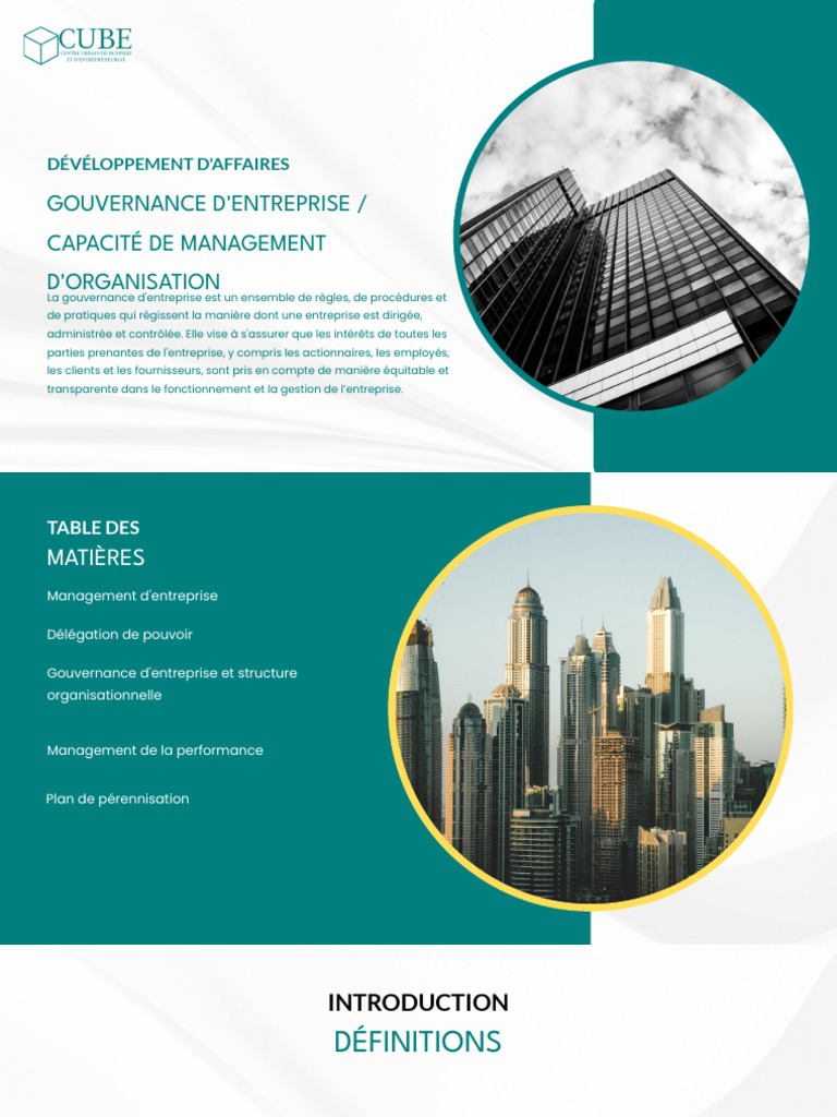 Formation en Gouvernance d'Entreprise | PDF | Business | Gouvernance