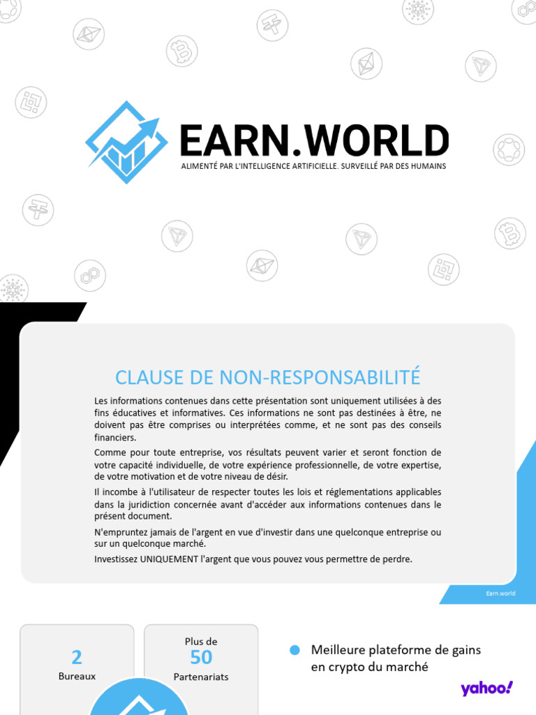 Earn - World Presentation (French) | PDF | Crytomonnaies | Calcul distribué