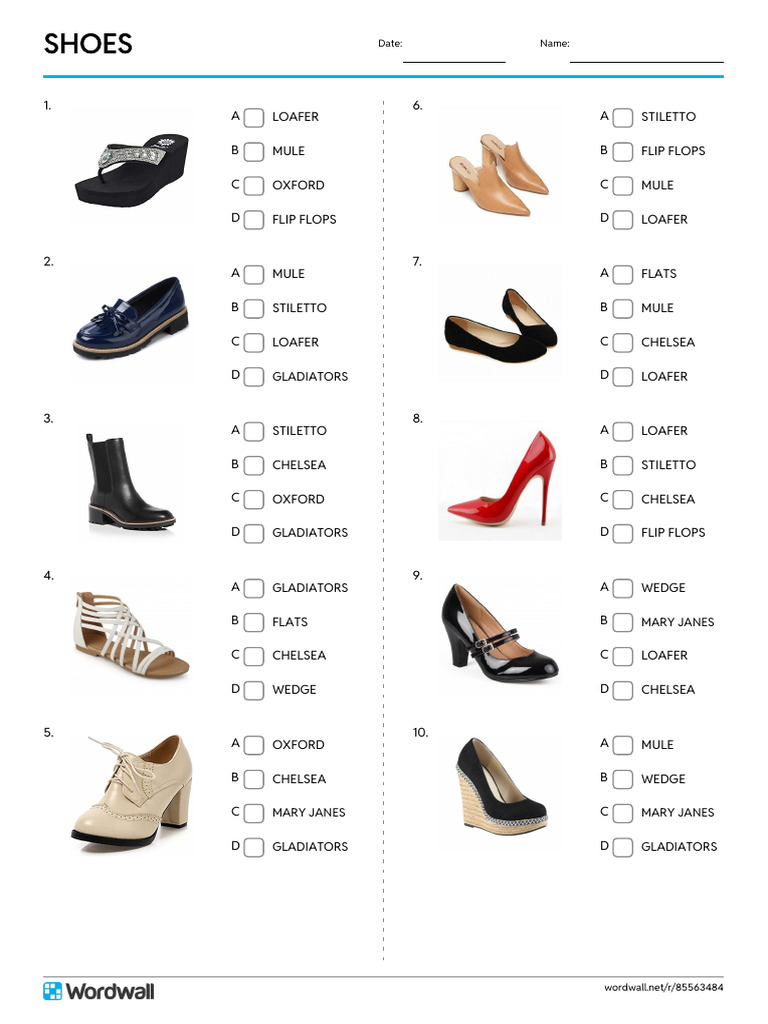 Shoes Quiz | PDF