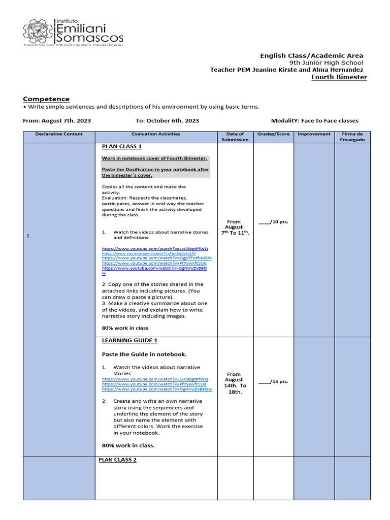 9th Grade English Class Curriculum Guide | PDF | Grammar | Linguistic ...