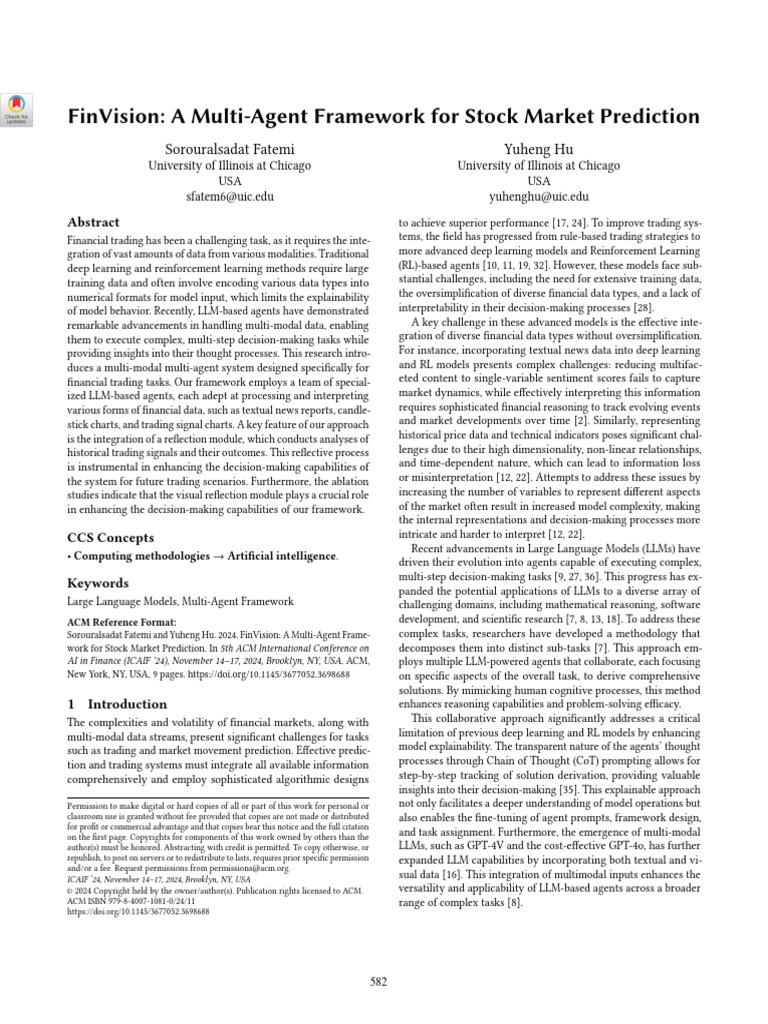FinVision A Multi-Agent Framework For Stock Market Prediction | PDF |  Technical Analysis